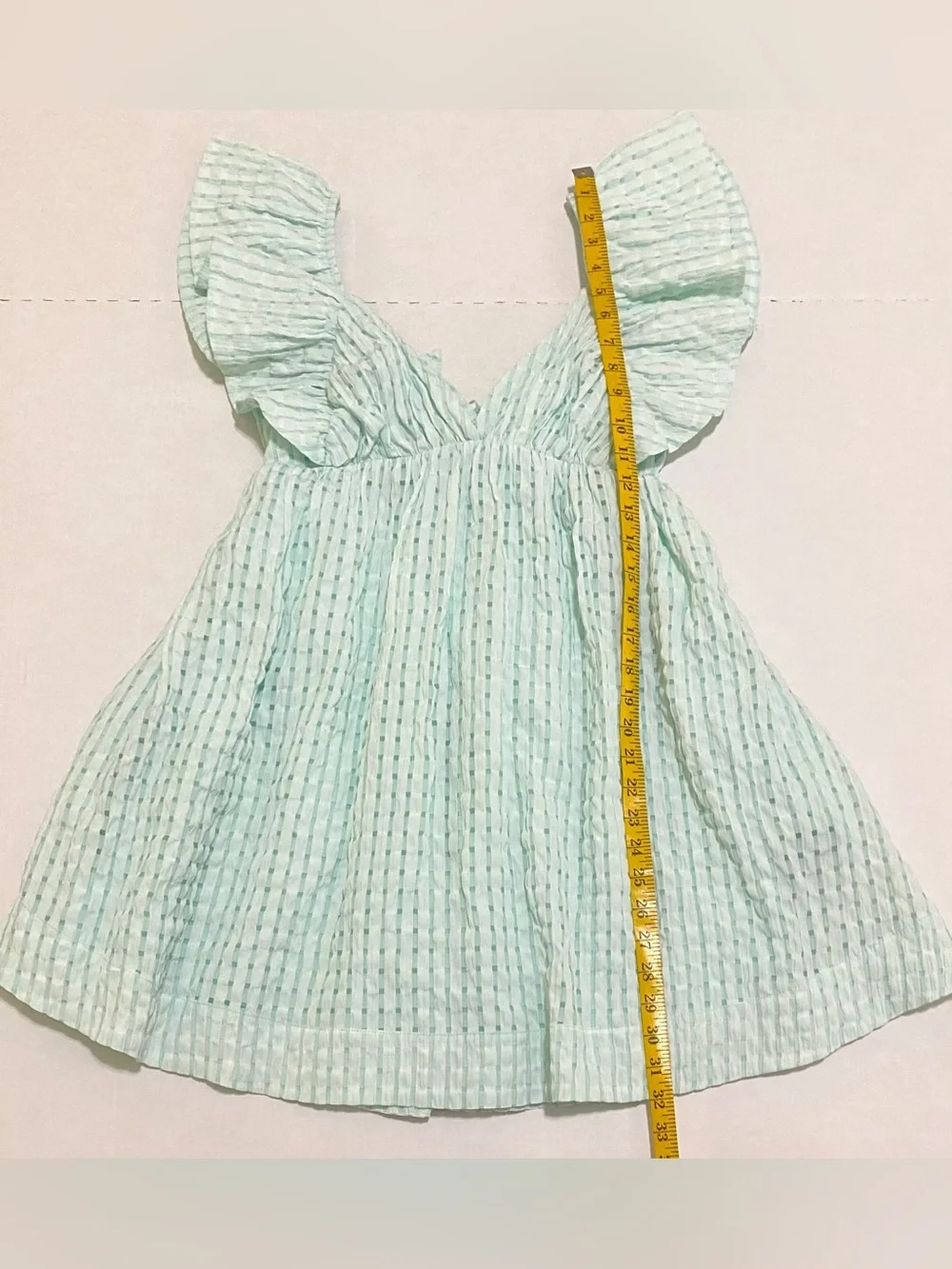 Day+Moon Womens M Mint Green Ruffle Dress Boho Summer Coastal Preppy Cottagecore